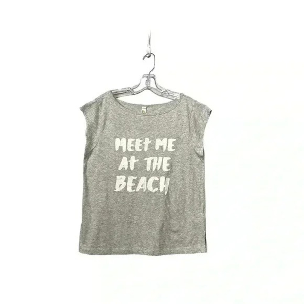 Lolë, Beach-Themed Grey Casual T-Shirt, Large